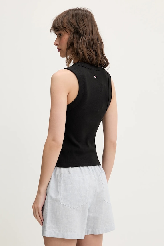 Odzież Tommy Jeans top DW0DW21339 czarny