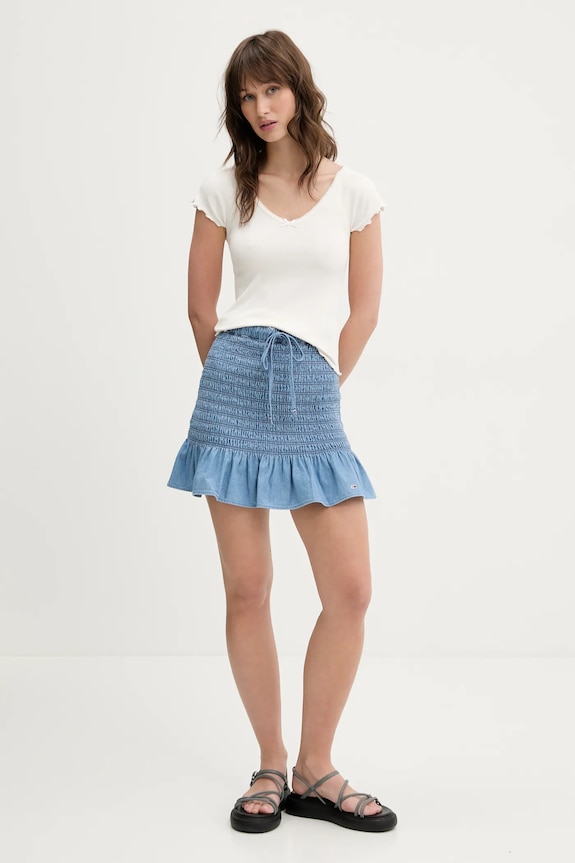 Tričko Tommy Jeans DW0DW21349 béžová SS25