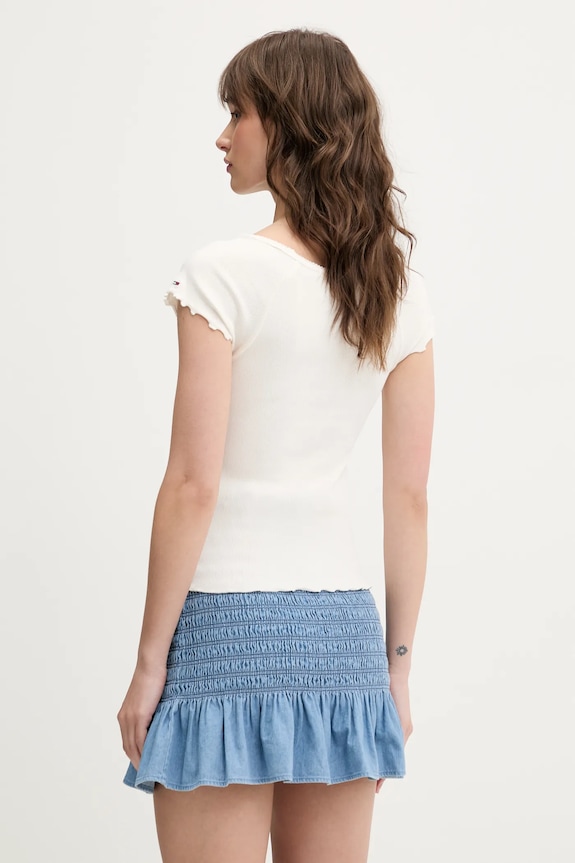 Oblečenie Tričko Tommy Jeans DW0DW21349 béžová