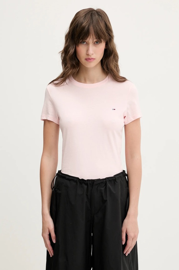 Bavlnené tričko Tommy Jeans 2-pak DW0DW21366 biela AW25