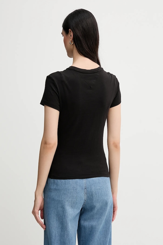 Ρούχα Βαμβακερό μπλουζάκι Tommy Jeans 2-pack DW0DW21366 μαύρο