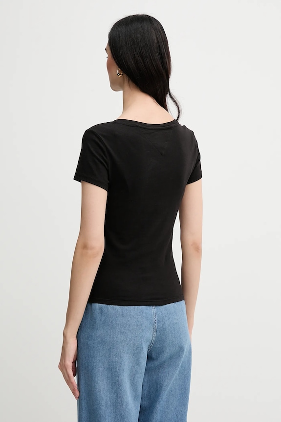 Ρούχα Βαμβακερό μπλουζάκι Tommy Jeans 2-pack DW0DW21367 μαύρο