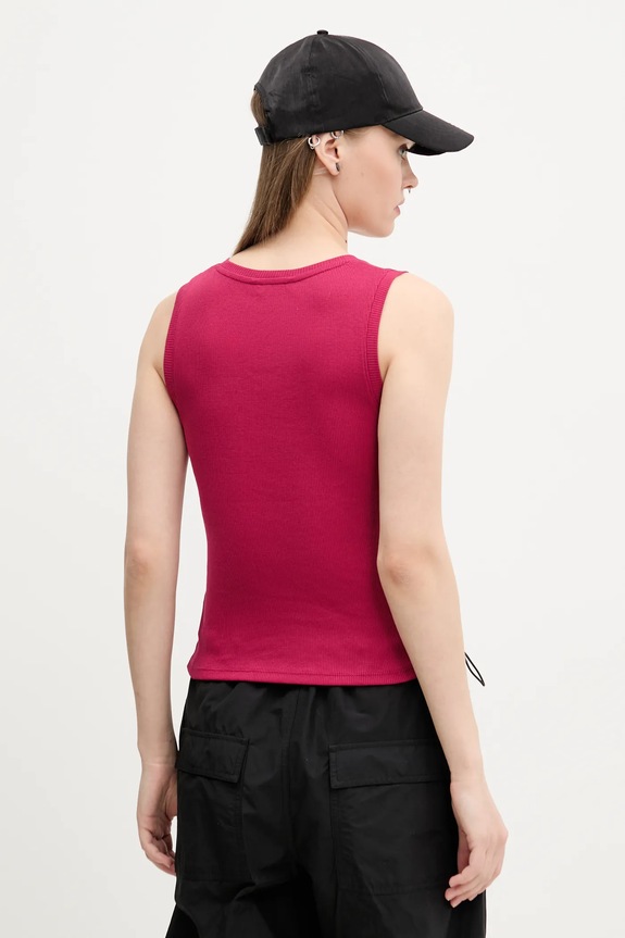 Ρούχα Βαμβακερό τοπ Tommy Jeans DW0DW21369 ροζ