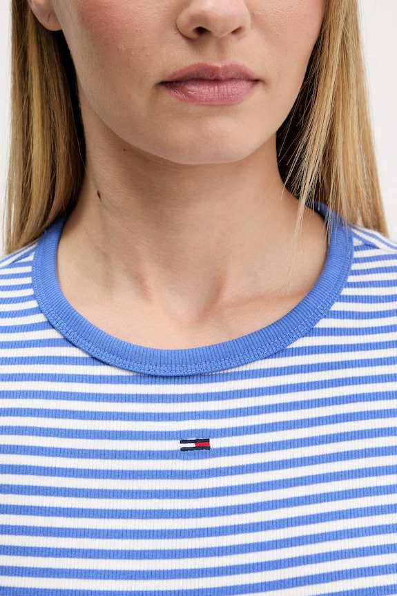 Tommy Jeans βασικό t-shirt γυναικείο βαμβακερό με ελαστάν 2-pack DW0DW21430