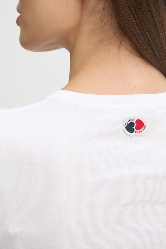 Βαμβακερό μπλουζάκι La Petite Française LPF PFLPF λευκό