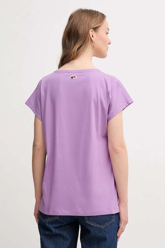 Odzież La Petite Française t-shirt bawełniany TYFANY PFTIFANY fioletowy
