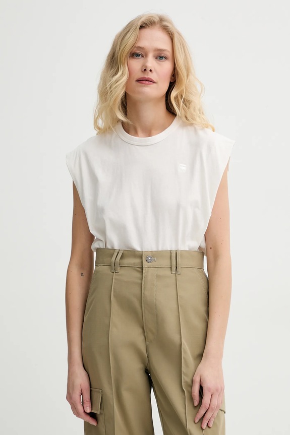 G-Star top in cotone senza schienale beige D26147.D626
