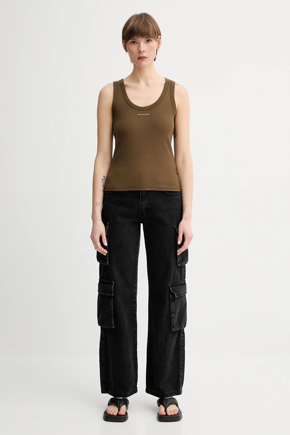 G-Star top D26065.D253 verde AW25