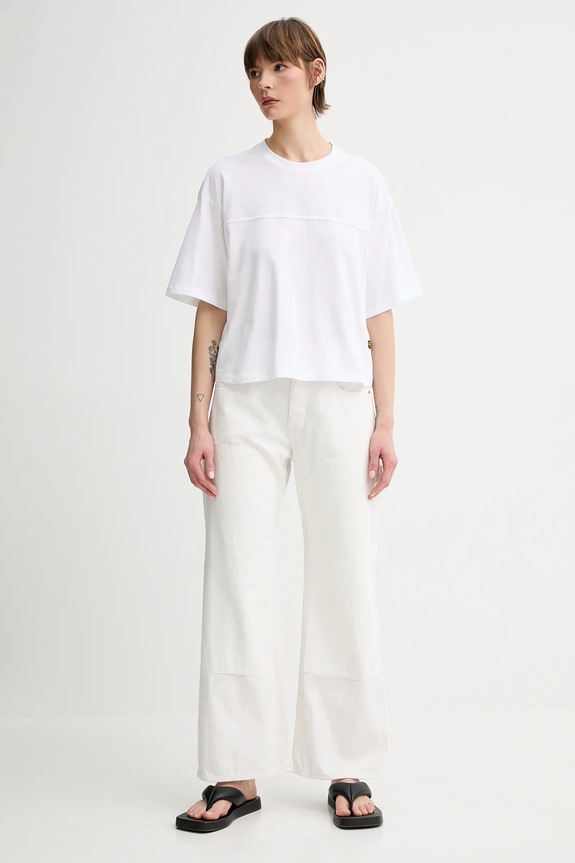 Pamučna majica G-Star D26134.336 bijela AW25