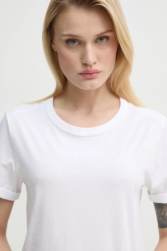 G-Star t-shirt bawełniany biały D26069.D975