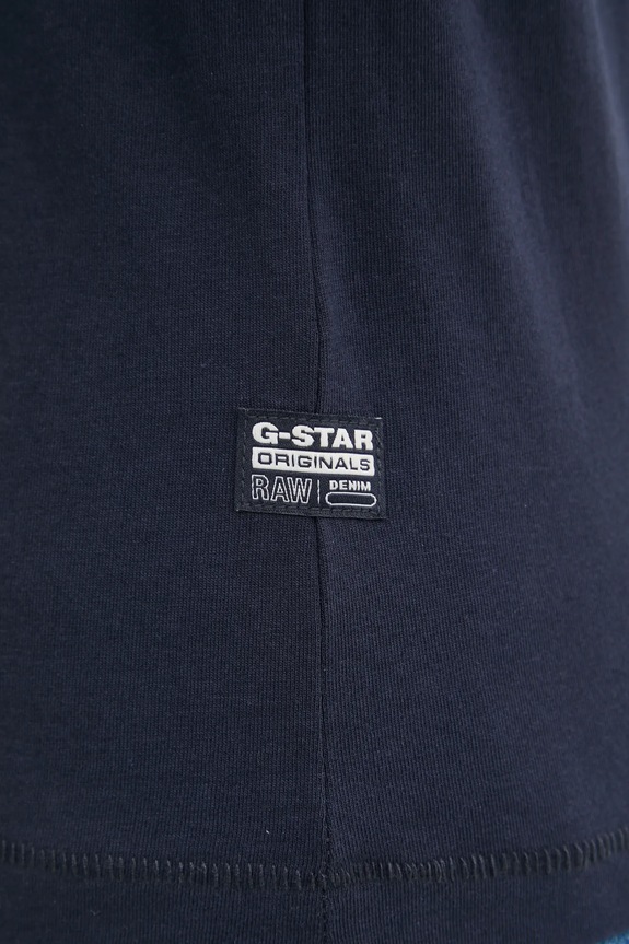 Bavlněné tričko G-Star D26069.D975 námořnická modř
