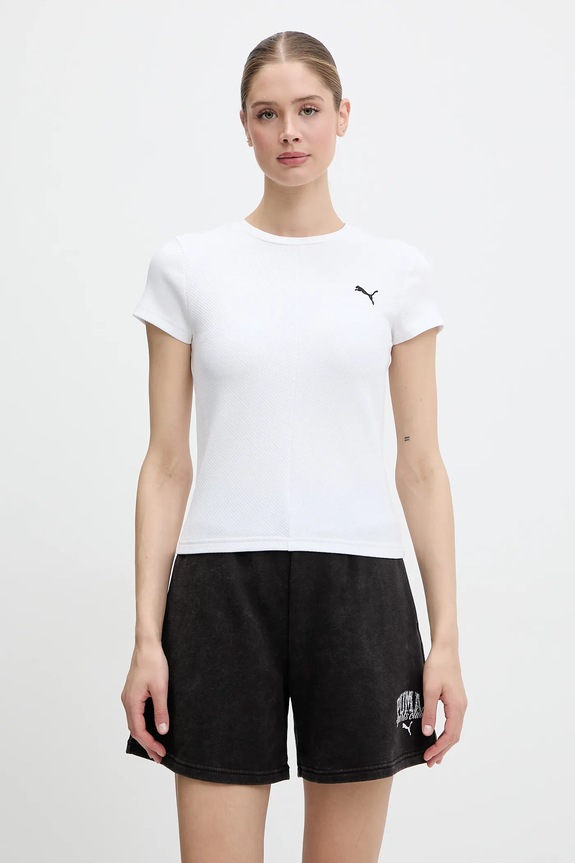 Puma t-shirt z elastanem biały 629766