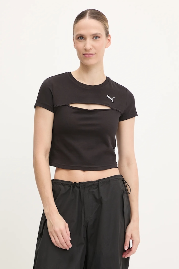 Puma t-shirt elasztánnal fekete 631164