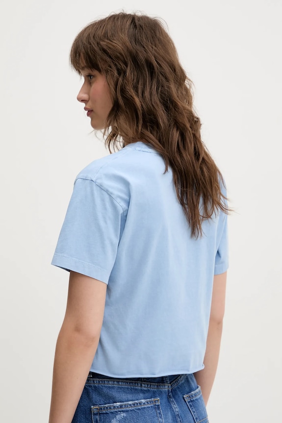 Oblečenie Bavlnené tričko Tommy Jeans DW0DW20424 modrá