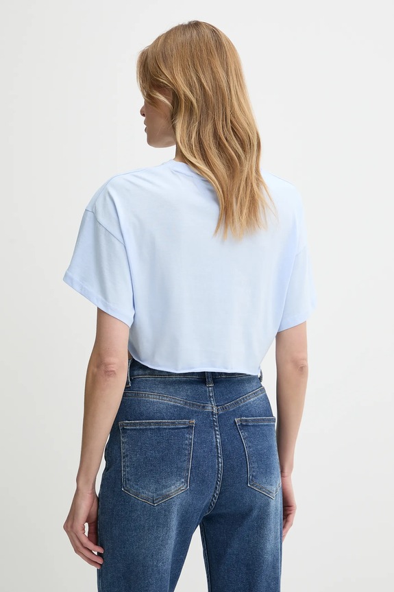 Tommy Jeans pamut póló DW0DW20321 kék SS25