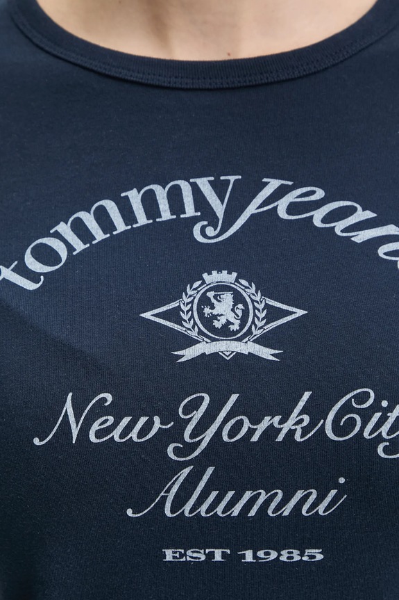 Tommy Jeans tricou din bumbac DW0DW20323 bleumarin