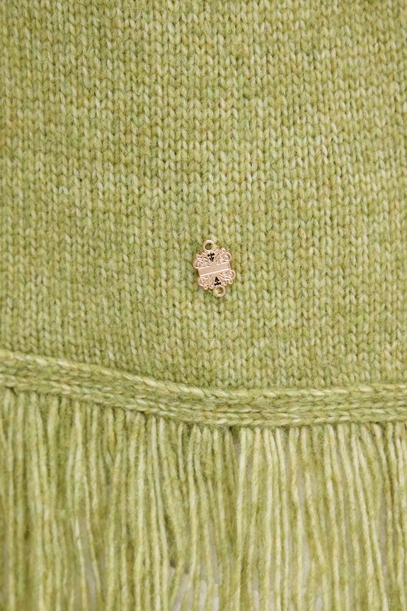 Never Fully Dressed gilè con aggiunta di lana NFDKN555 verde