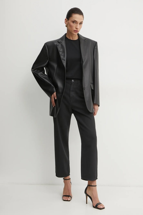 Βαμβακερό μπλουζάκι La Mania BONI.3 μαύρο SS26