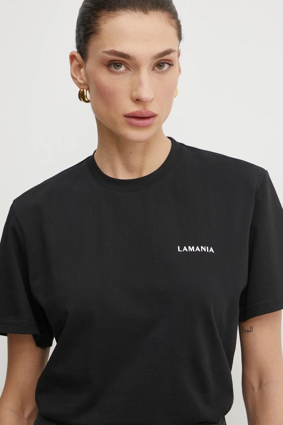 Βαμβακερό μπλουζάκι La Mania μαύρο BONI.3