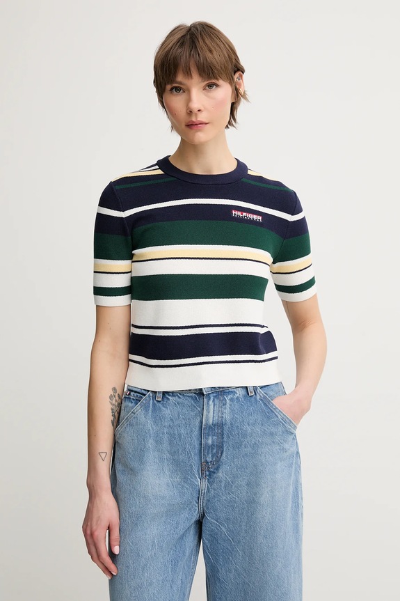 Tričko Tommy Hilfiger SAILING regular námořnická modř WW0WW45596
