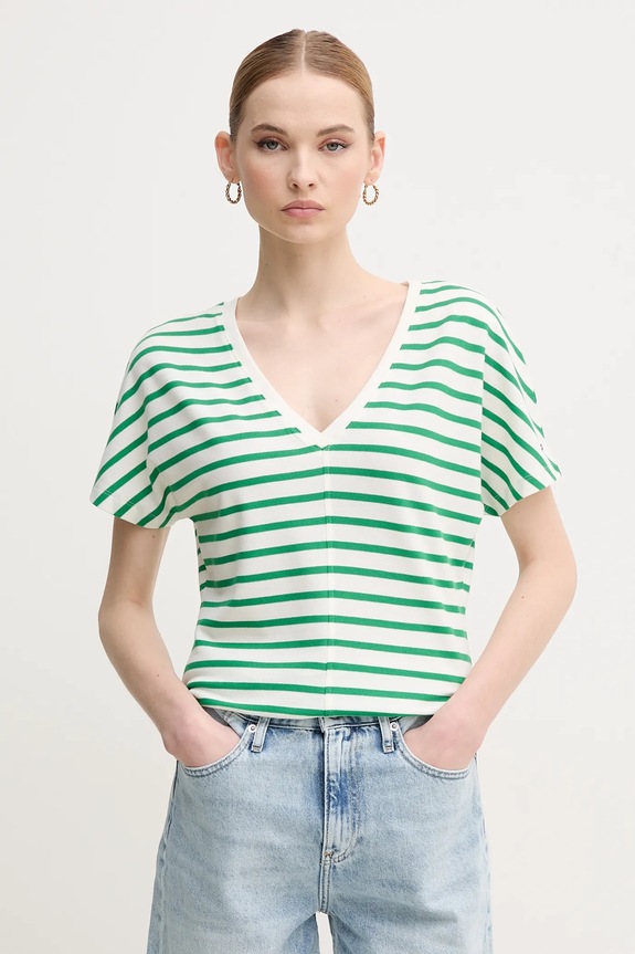 Tommy Hilfiger t-shirt szpic zielony WW0WW46114