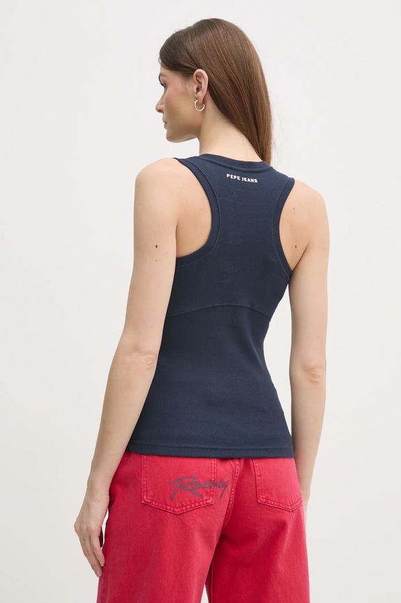Ρούχα Top Red Bull Racing x Pepe Jeans LOGO RIB TANK RL500011 σκούρο μπλε