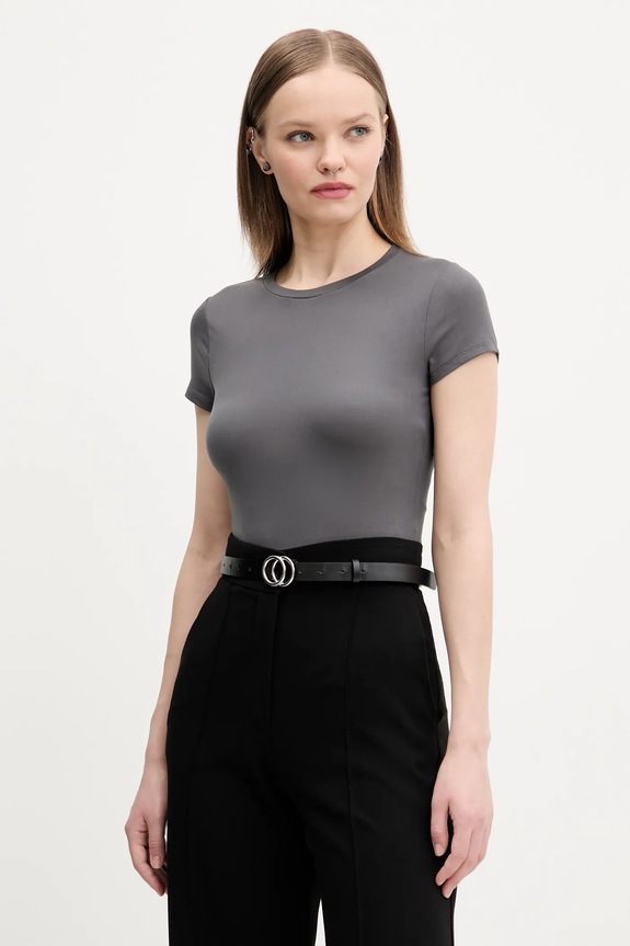 Μπλουζάκι Hollister Co. slim γκρί KI339.5043.131