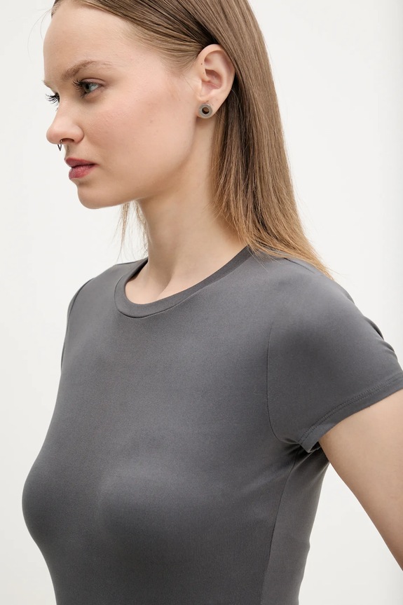 Μπλουζάκι Hollister Co. γκρί KI339.5043.131