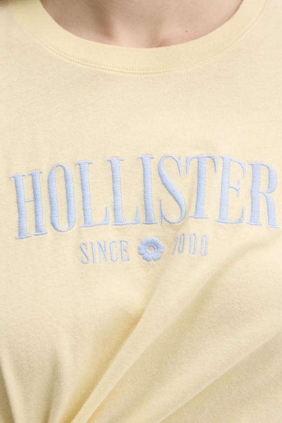 Hollister Co. t-shirt bawełniany KI357.5000.800 żółty