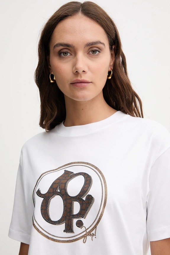 Joop! t-shirt bawełniany biały 30046236