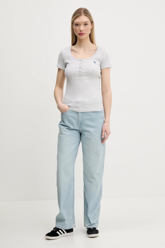 Abercrombie & Fitch t-shirt KI139.5271.112 szürke SS25