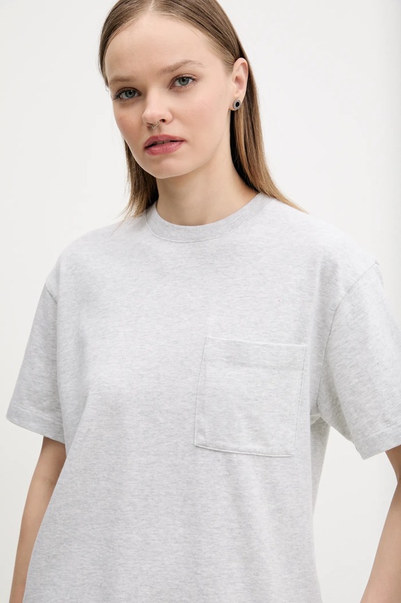 Βαμβακερό μπλουζάκι Abercrombie & Fitch γκρί KI139.5315.112