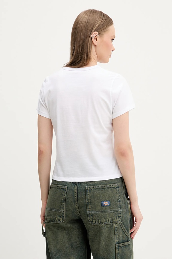 Ρούχα Βαμβακερό μπλουζάκι Abercrombie & Fitch KI157.5015.100 λευκό