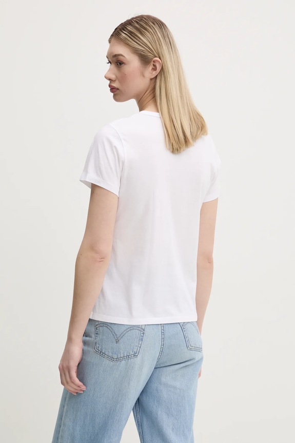 Oblačila Bombažna kratka majica Abercrombie & Fitch KI185.5058.100 bela