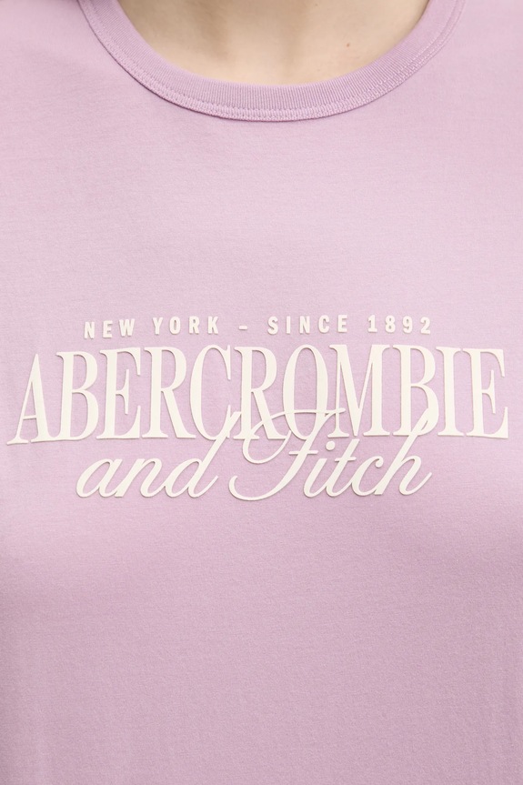 Bavlnené tričko Abercrombie & Fitch KI185.5058.665 fialová