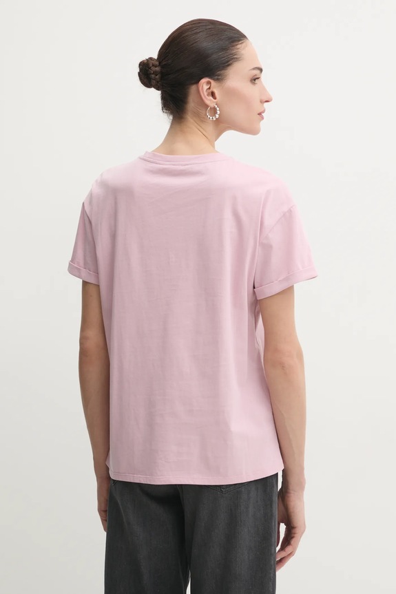 Îmbrăcăminte Liu Jo tricou din bumbac WA5144.JS923 roz