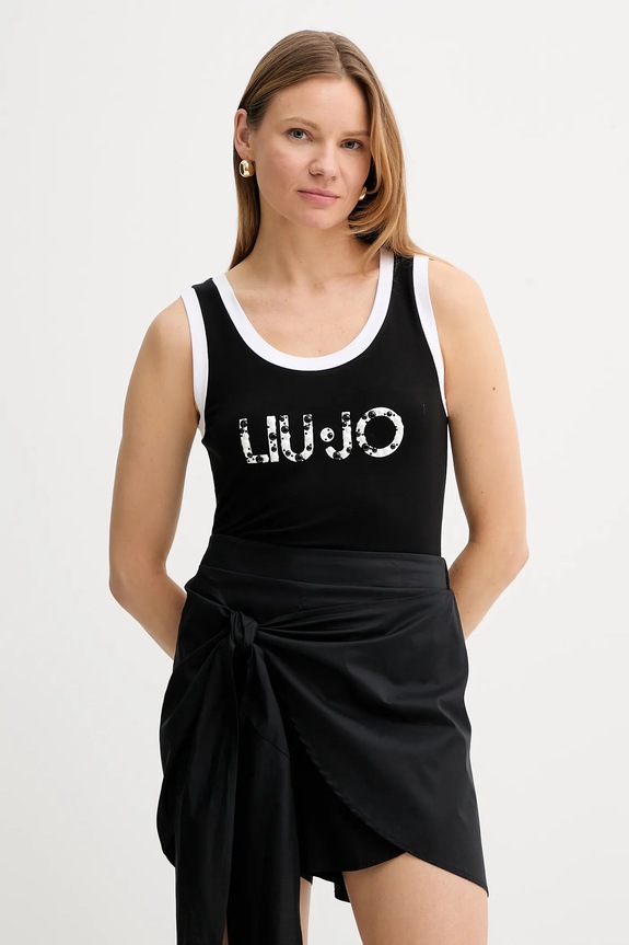 Top Liu Jo κανονικό μαύρο VA5138.JS360