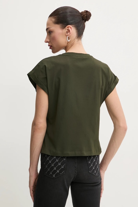 Îmbrăcăminte Liu Jo tricou din bumbac VA5151.JS923 verde