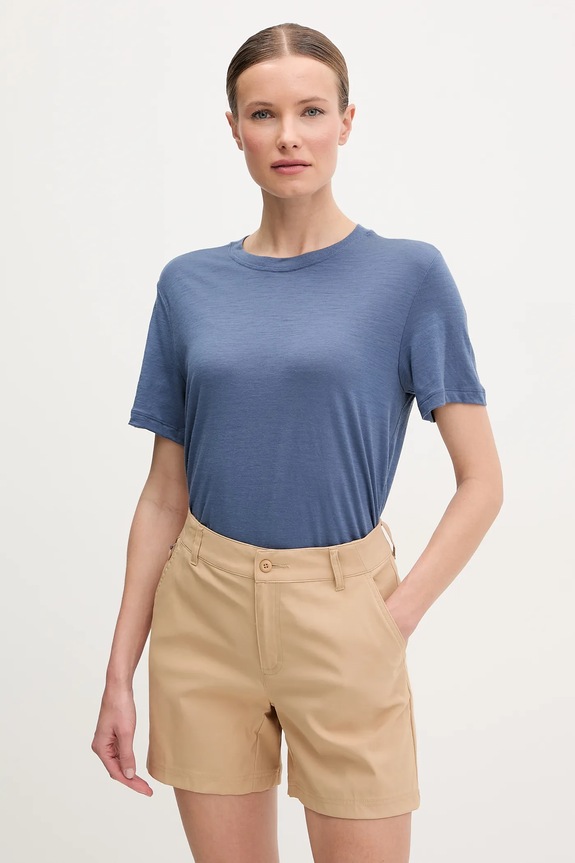 Αθλητικό μπλουζάκι Merino 150 Relaxed κανονικό μπλε IB0A56XZA761