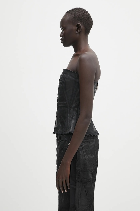 Rick Owens DRKSHDW top Bustier Top DS01E3127.SCF czarny SS25