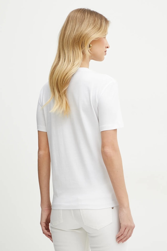 Ruházat Just Cavalli pamut póló 78PAHT05.CJ500 fehér