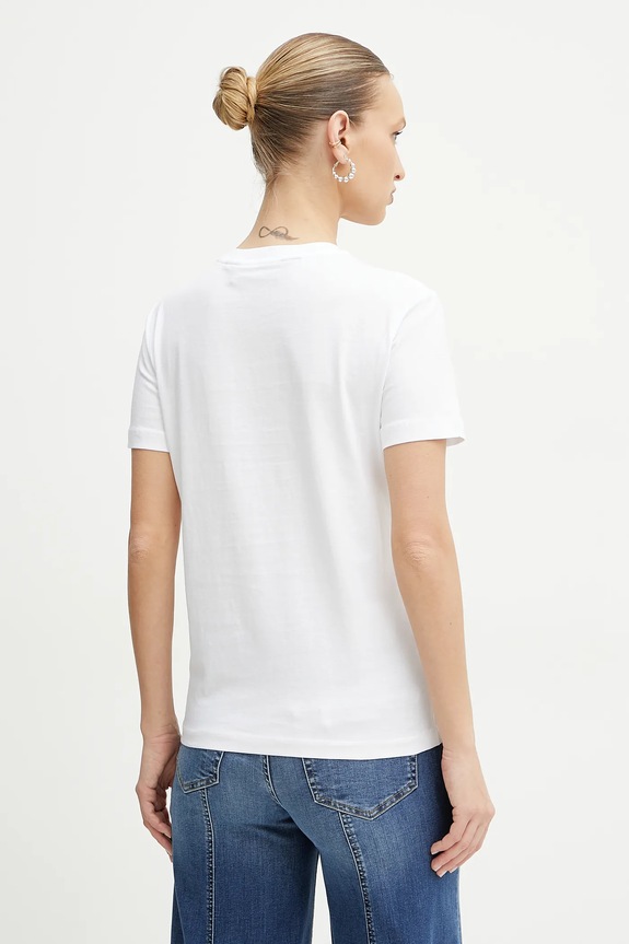 Odzież Just Cavalli t-shirt bawełniany 78PAHE12.CJ110 biały