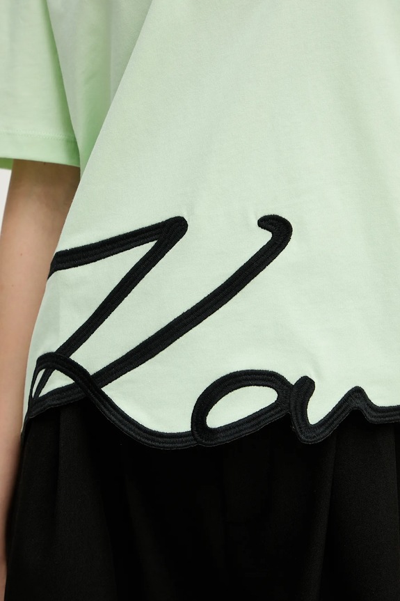 Karl Lagerfeld t-shirt in cotone A2W17104 verde