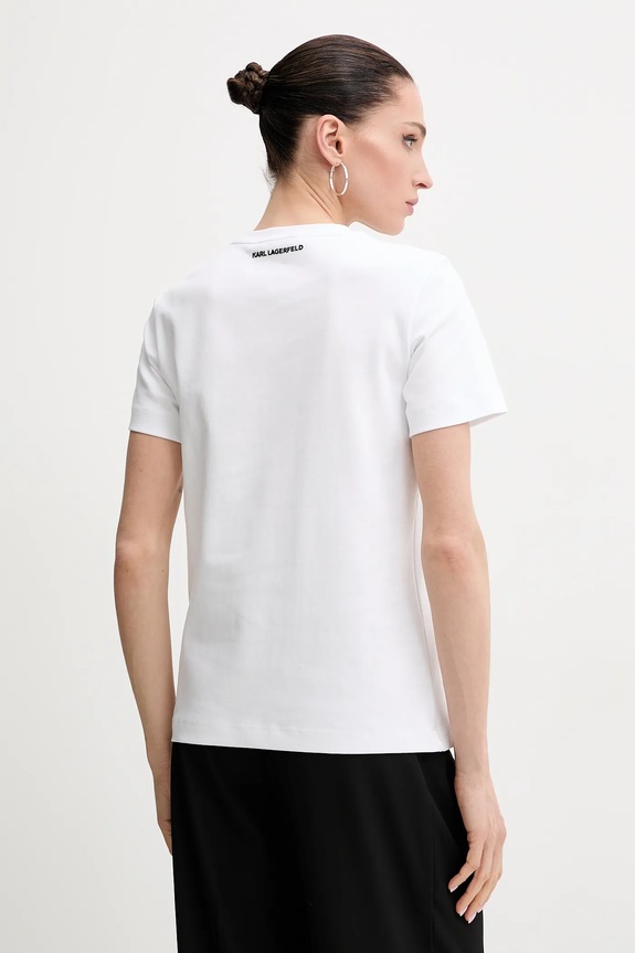 Îmbrăcăminte Karl Lagerfeld tricou din bumbac A2W17103 alb