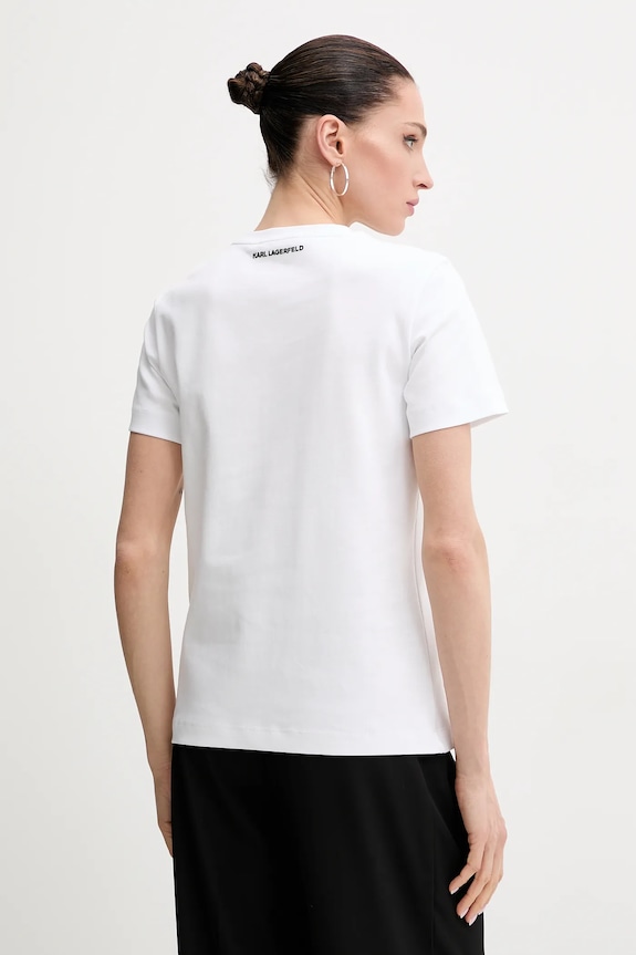 Îmbrăcăminte Karl Lagerfeld tricou din bumbac A2W17103 alb