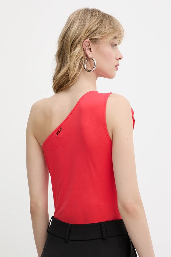 Abbigliamento Karl Lagerfeld body on cotone A2W17005 rosso