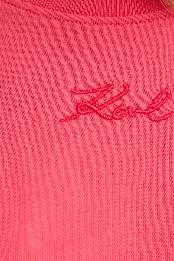 Karl Lagerfeld tricou din bumbac A2W17063 roz