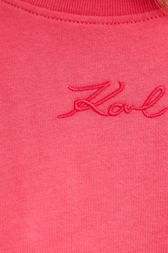 Karl Lagerfeld tricou din bumbac A2W17063 roz