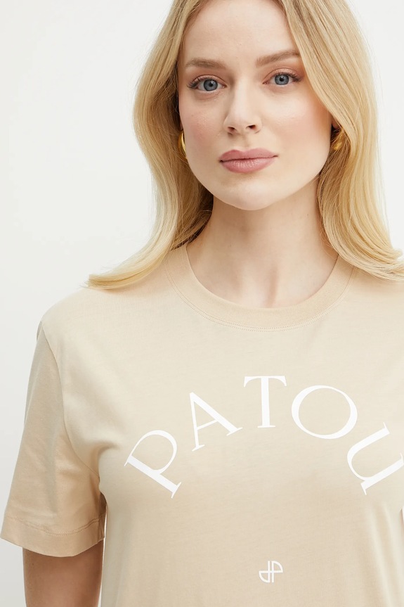 Βαμβακερό μπλουζάκι Patou μπεζ JE1369999
