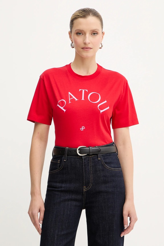 Patou t-shirt bawełniany nadruk czerwony JE1369999